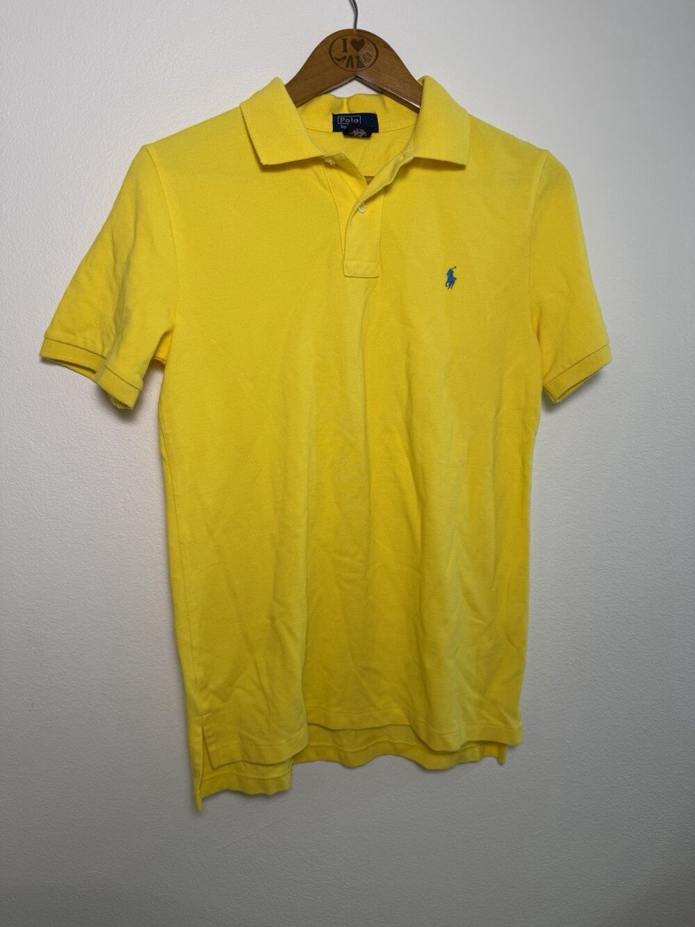 Polo Ralph Lauren Polo Shirt Youth L Yellow Cotton Pony Logo Short Sleeve